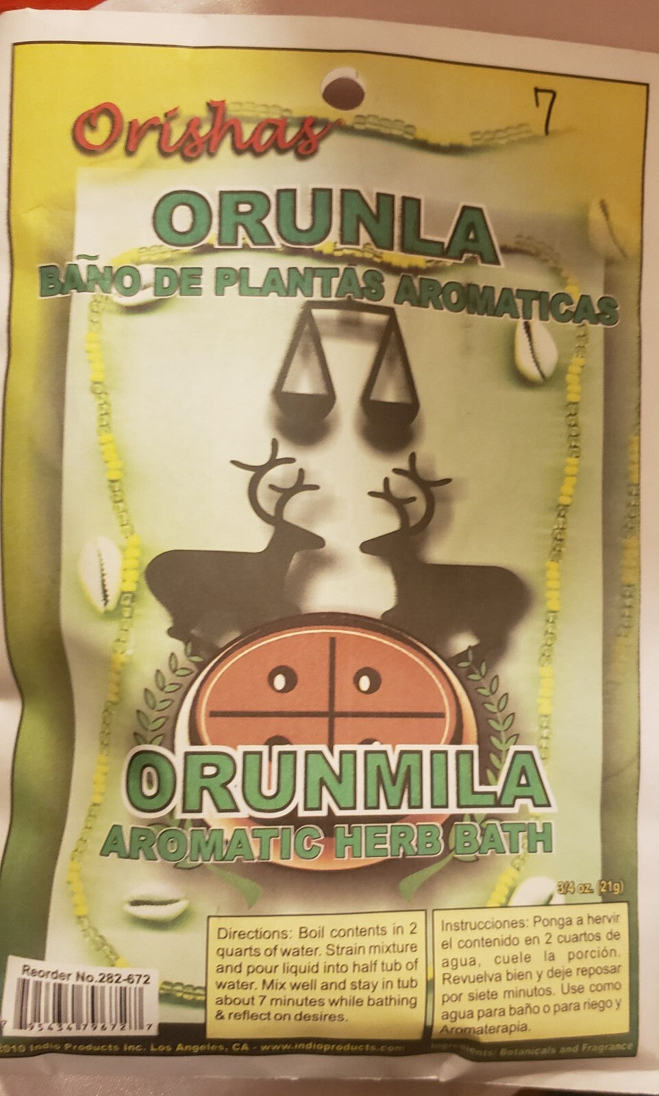 Herbal Bath / Bano de Llierbas: Orunmila