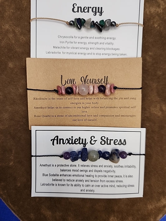 Energy Stone Bracelet Set 3-piece set