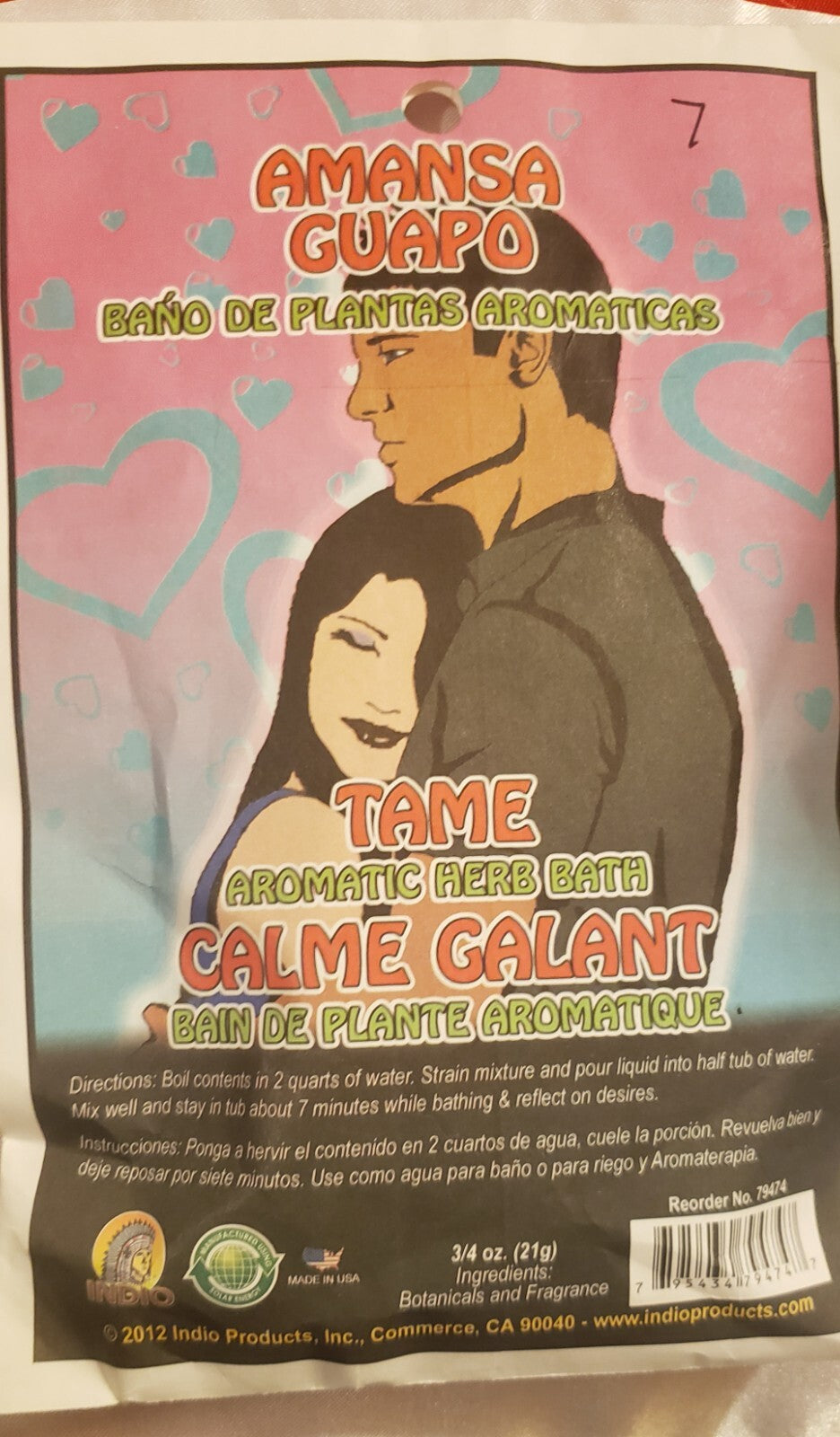 Herbal Bath / Bano de Llierbas: Amanza Guapo / Tame