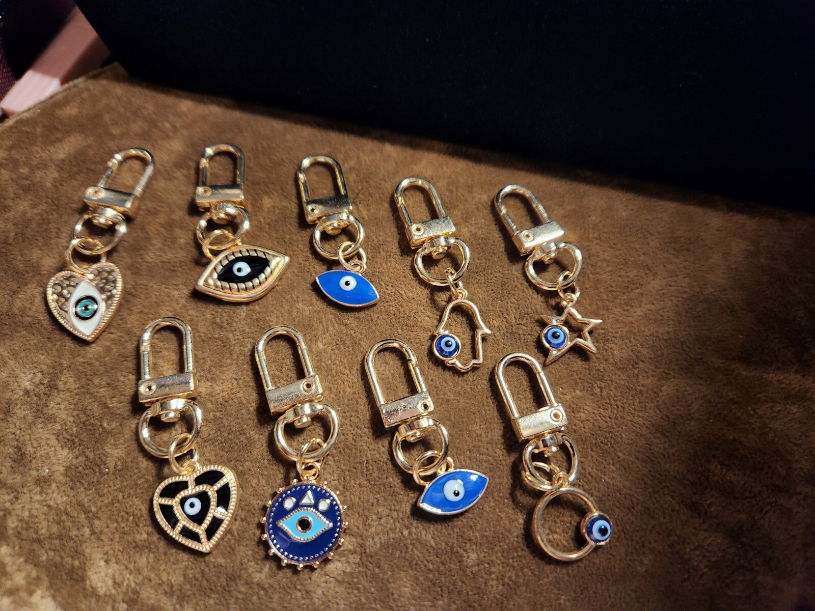 Evil Eye Purse Charms X3