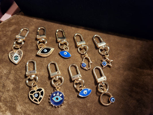 Evil Eye Purse Charms X3