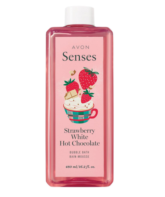 Avon Senses Strawberry White Hot Cholcolate Bubble Bath